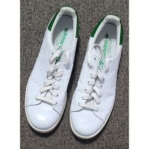 Adidas Mens White Green Stan Smith Leather Classic Tennis Sneakers Size 13